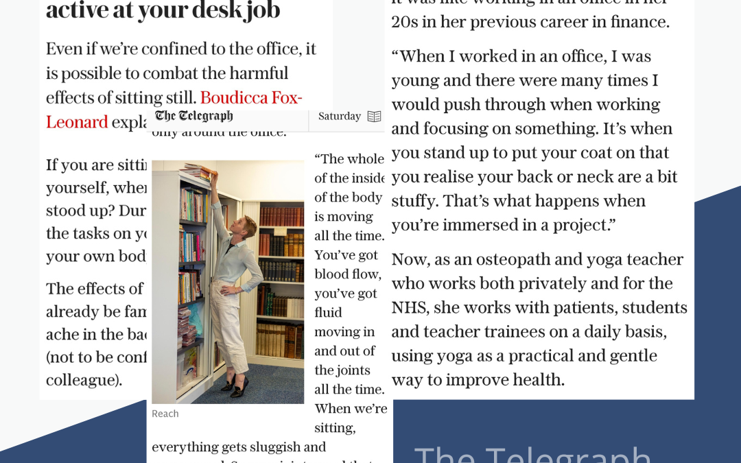 BackCare Tips for the Office – With Anji in The Telegraph